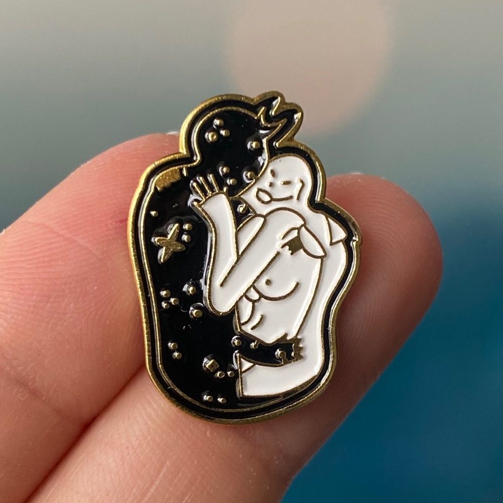 Devil’s Cosmic Embrace Enamel Pin/ Brooch Lapel